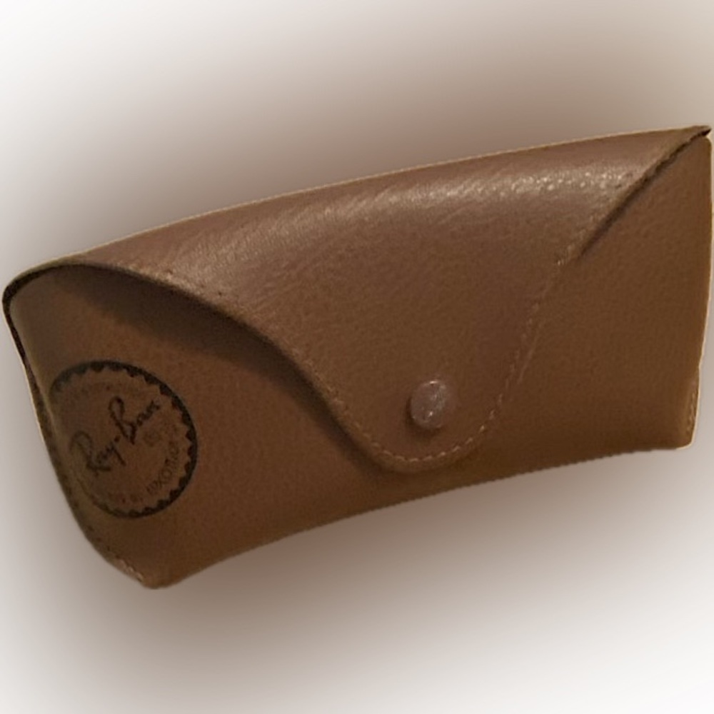RAY BAN brown leather sunglasses case